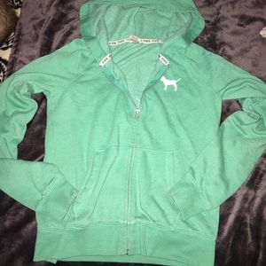 Green VS Pink Zip Up Hoodie